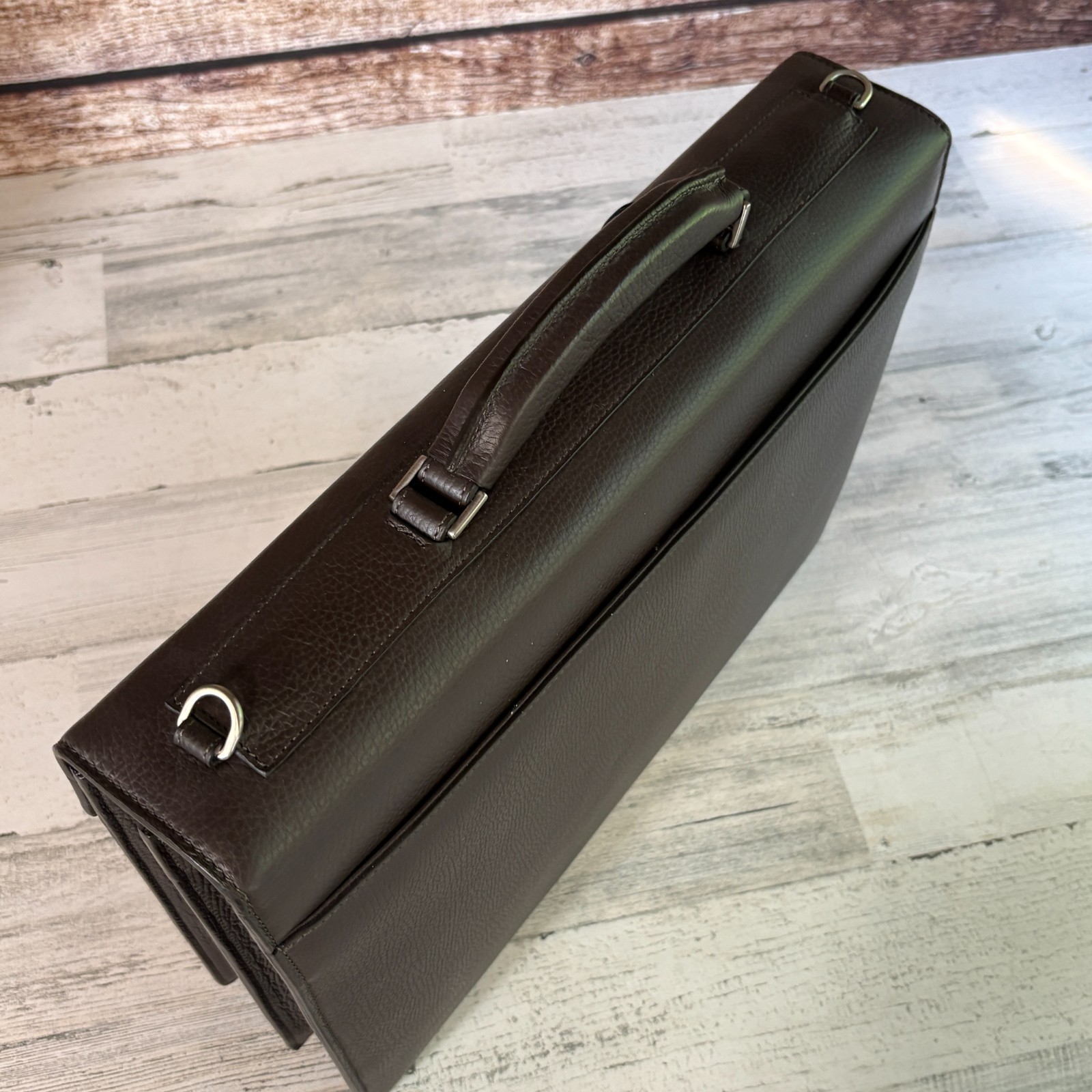 Armani Collezioni Leather Briefcase Bag Attache
