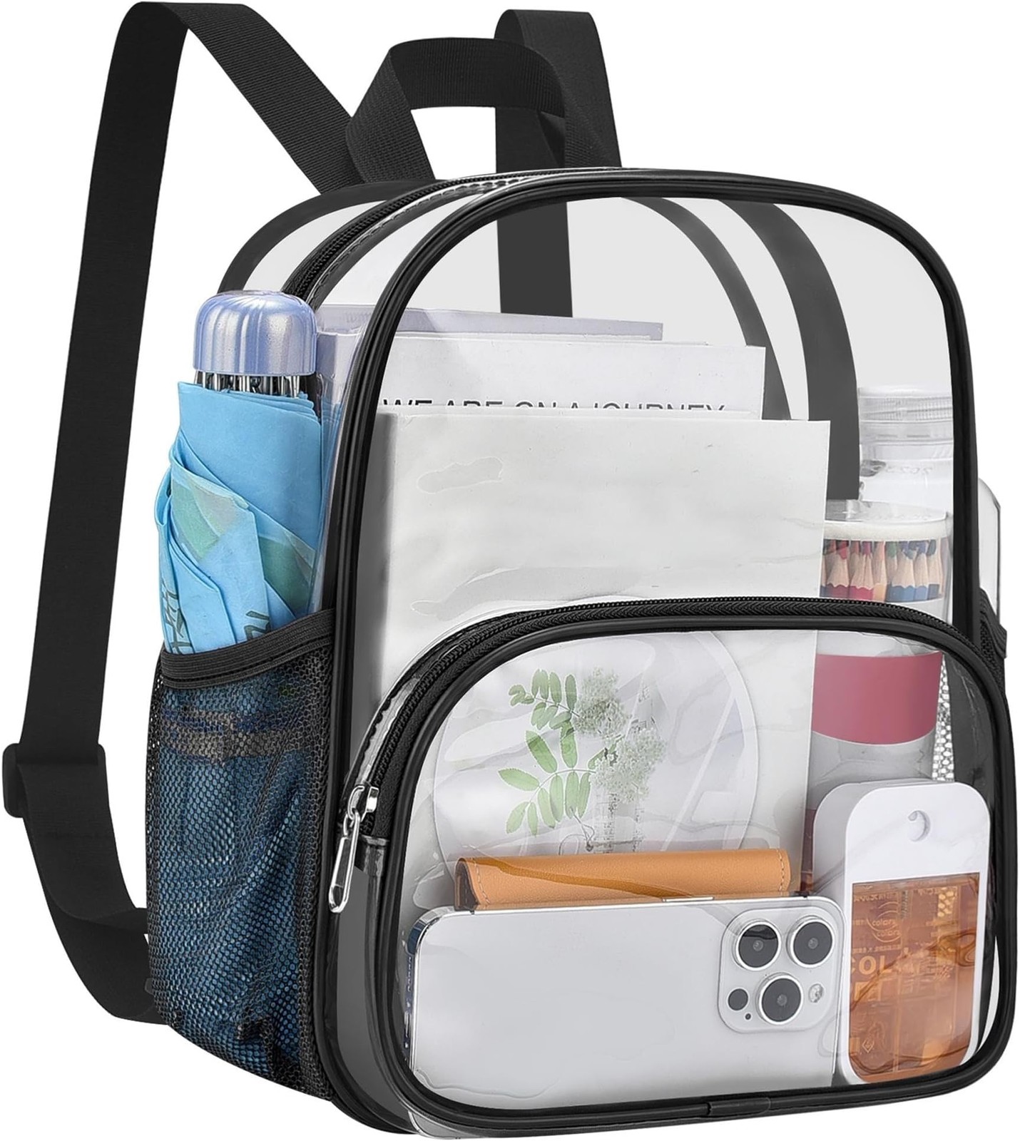 USPECLARE Clear Backpack for Stadium Events Small Clear Backpack 11.5×9.5×6 f…