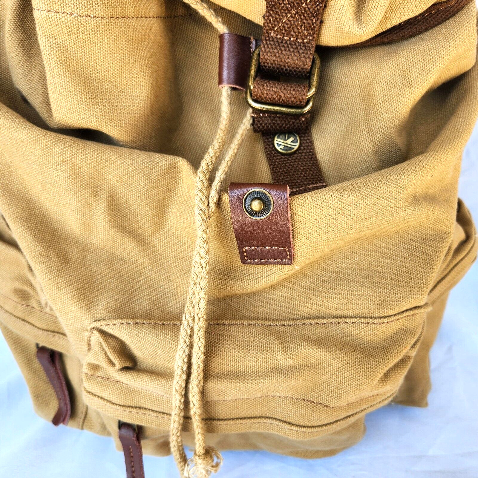KOOLERTRON Canvas Backpack Camera Bag Guang Tong Brown w/Rain Cover – NWT