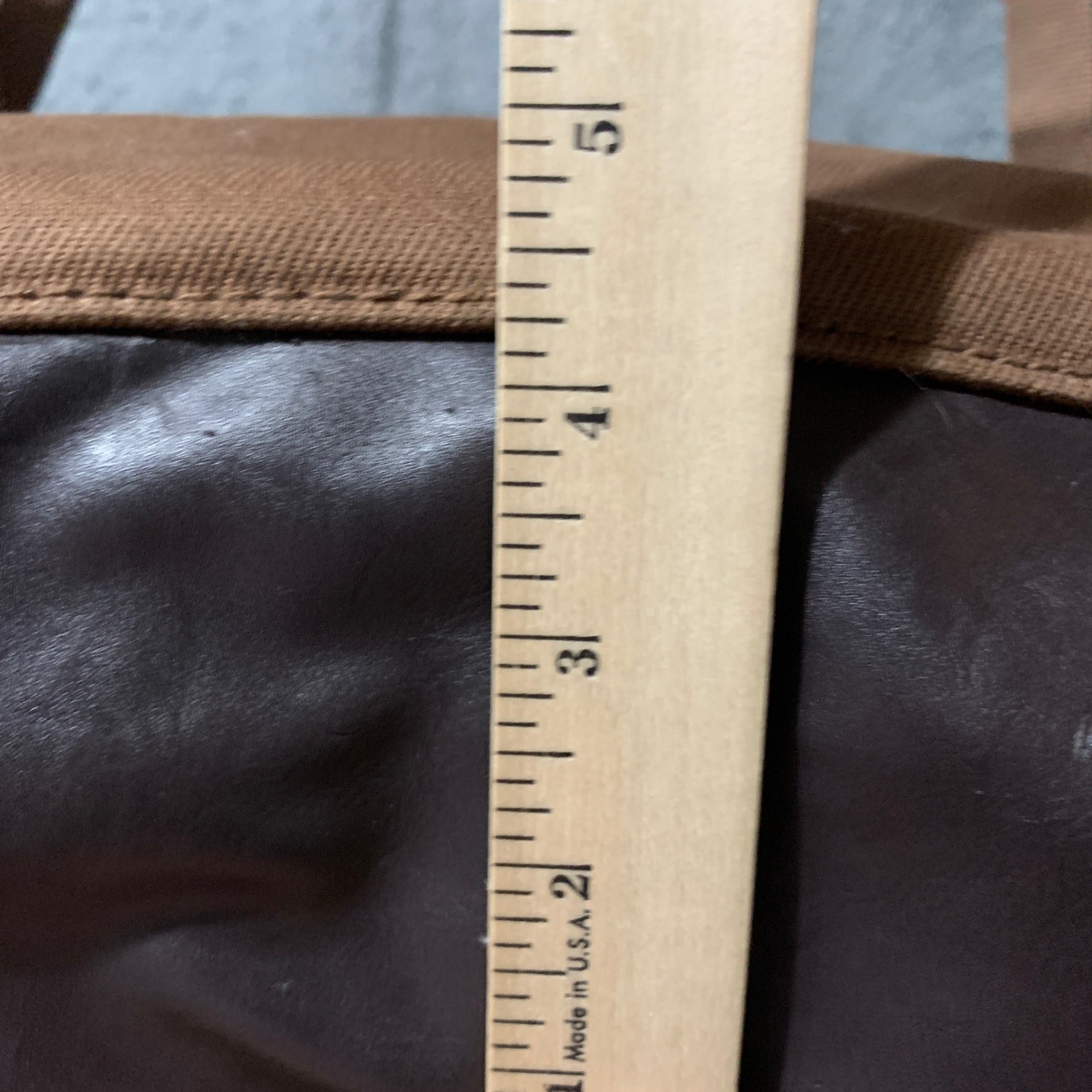 J. Crew Brown Canvas Messenger Bag Leather Trim Crossbody Satchel RN77388 Faw