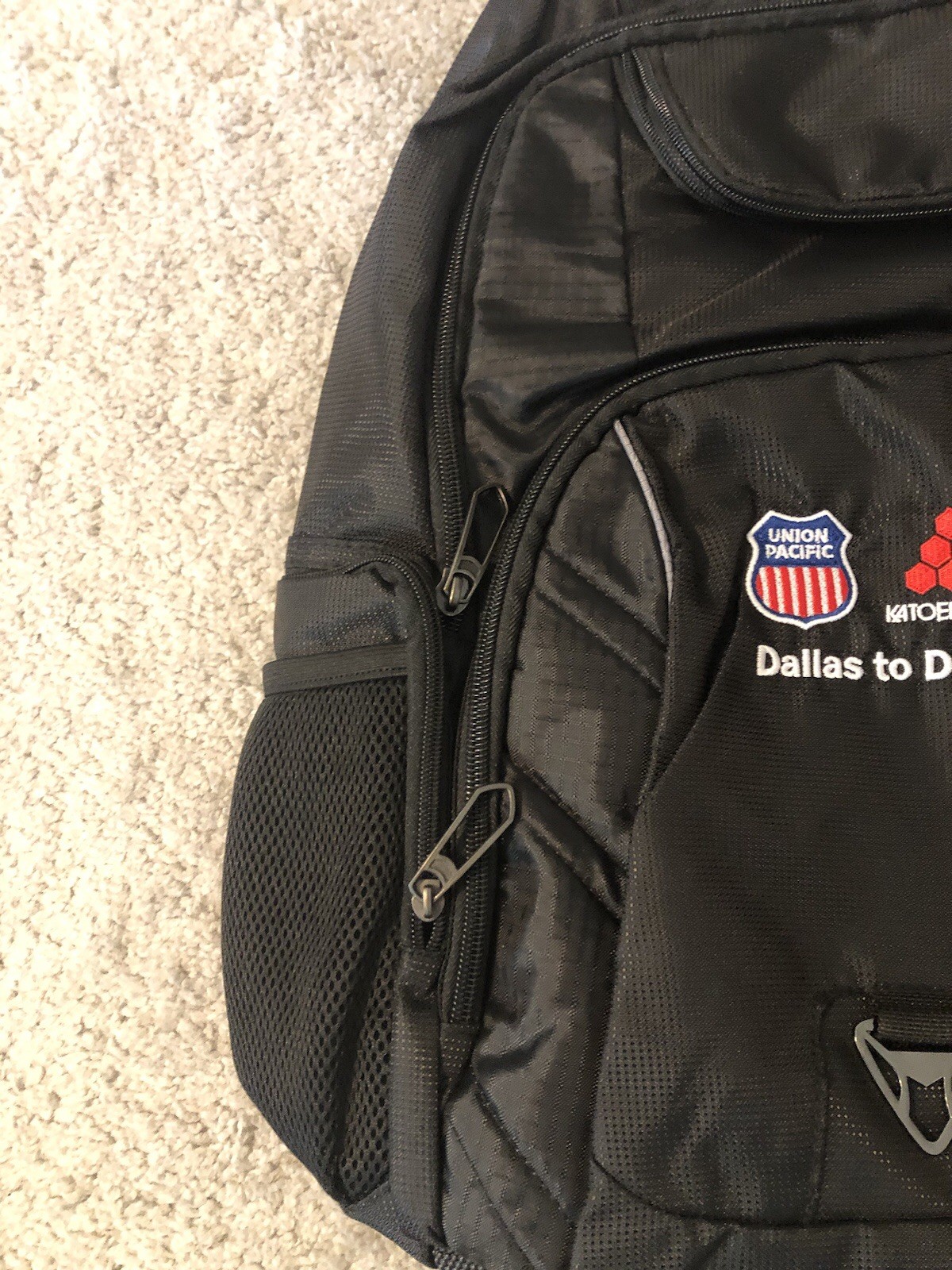 Leed’s Checkmate Union Pacific Railroad Embroidered Black Corporate Backpack