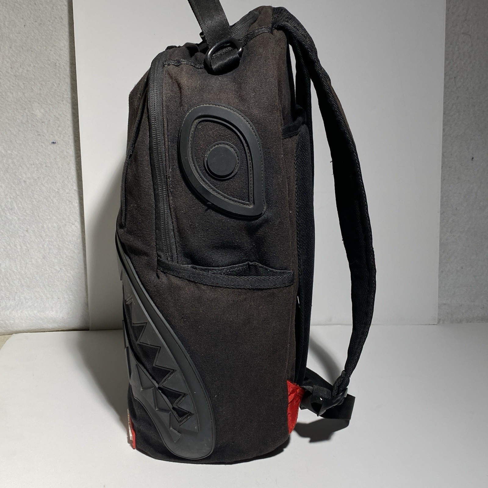 Sprayground Rubber Ghost Shark Black Backpack Limited Edition Book Bag
