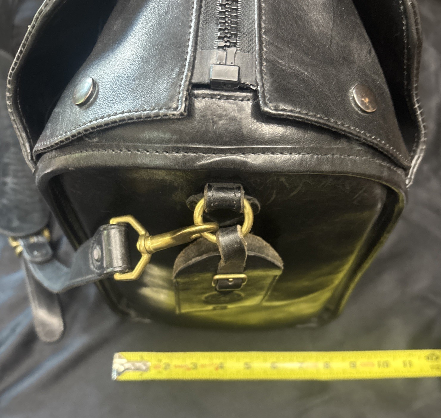 Glaser Designs Black Leather Litigation Briefcase Bag w/Strap & Insert 19” EC!