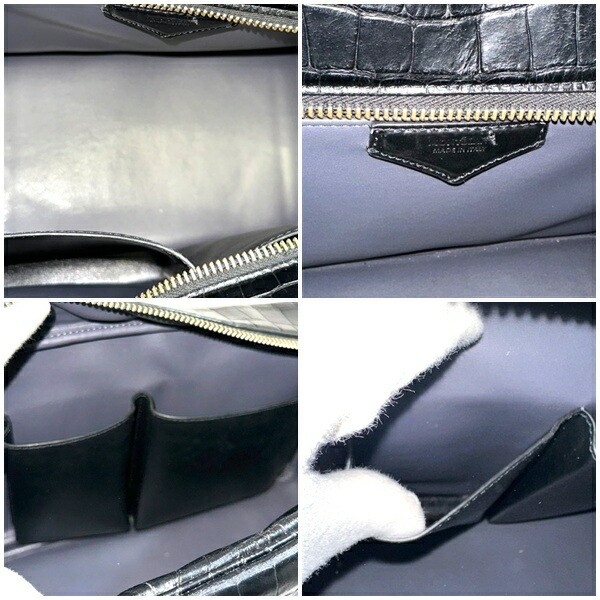 Montblanc Duffle Bag Handbag Leather Black 35x22x16cm pre-owned