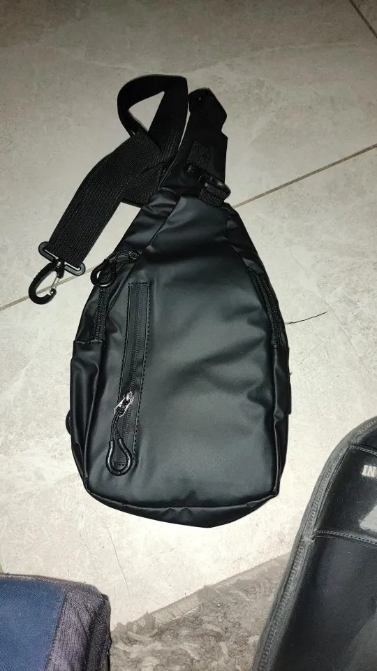Men’s Chest Bag Solid Color Crossbody Shoulder Bag Outdoor Casual Fashion Trend