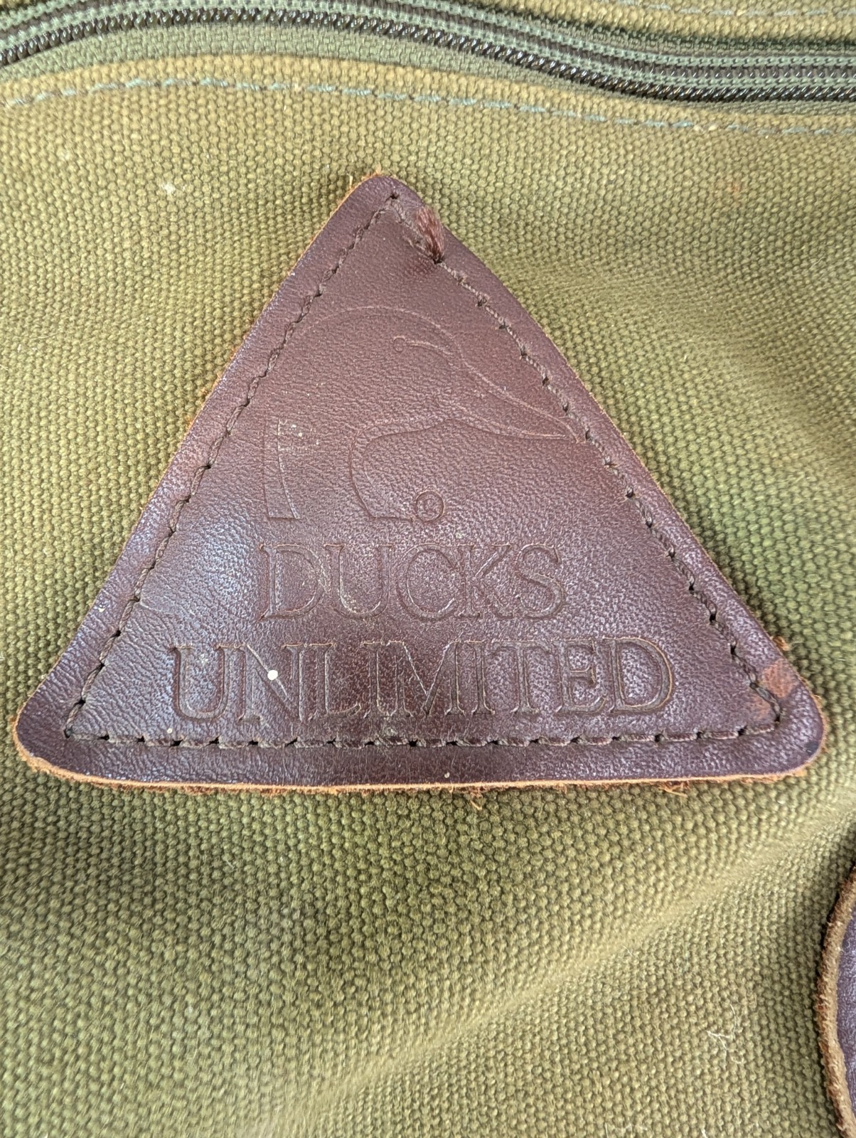 Vintage Boyt DUCKS UNLIMITED Canvas Leather Crossbody Hunting Game Bag Messenger