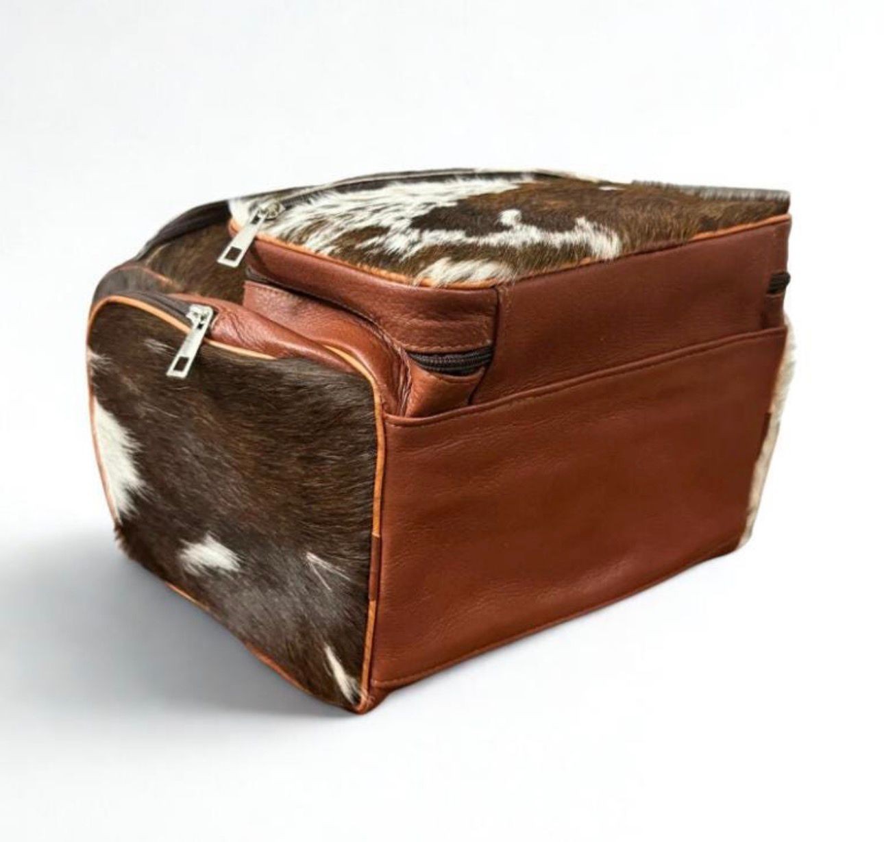 Real Cowhide Diaper Backpack Bag, Cowhide Hair on Backpack, Western Backpack Bag