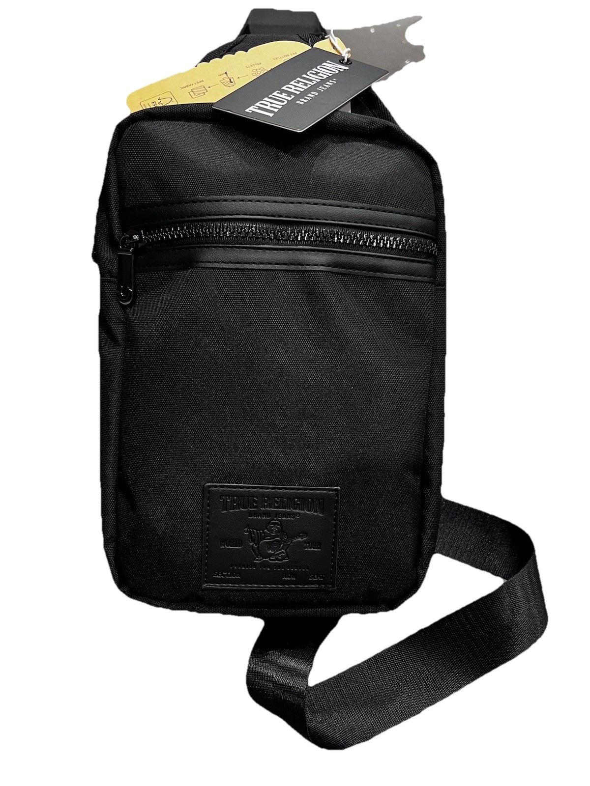 NEW True Religion YETA 2 Sling Crossbody Shoulder Adjustable Strap Bag Black $50