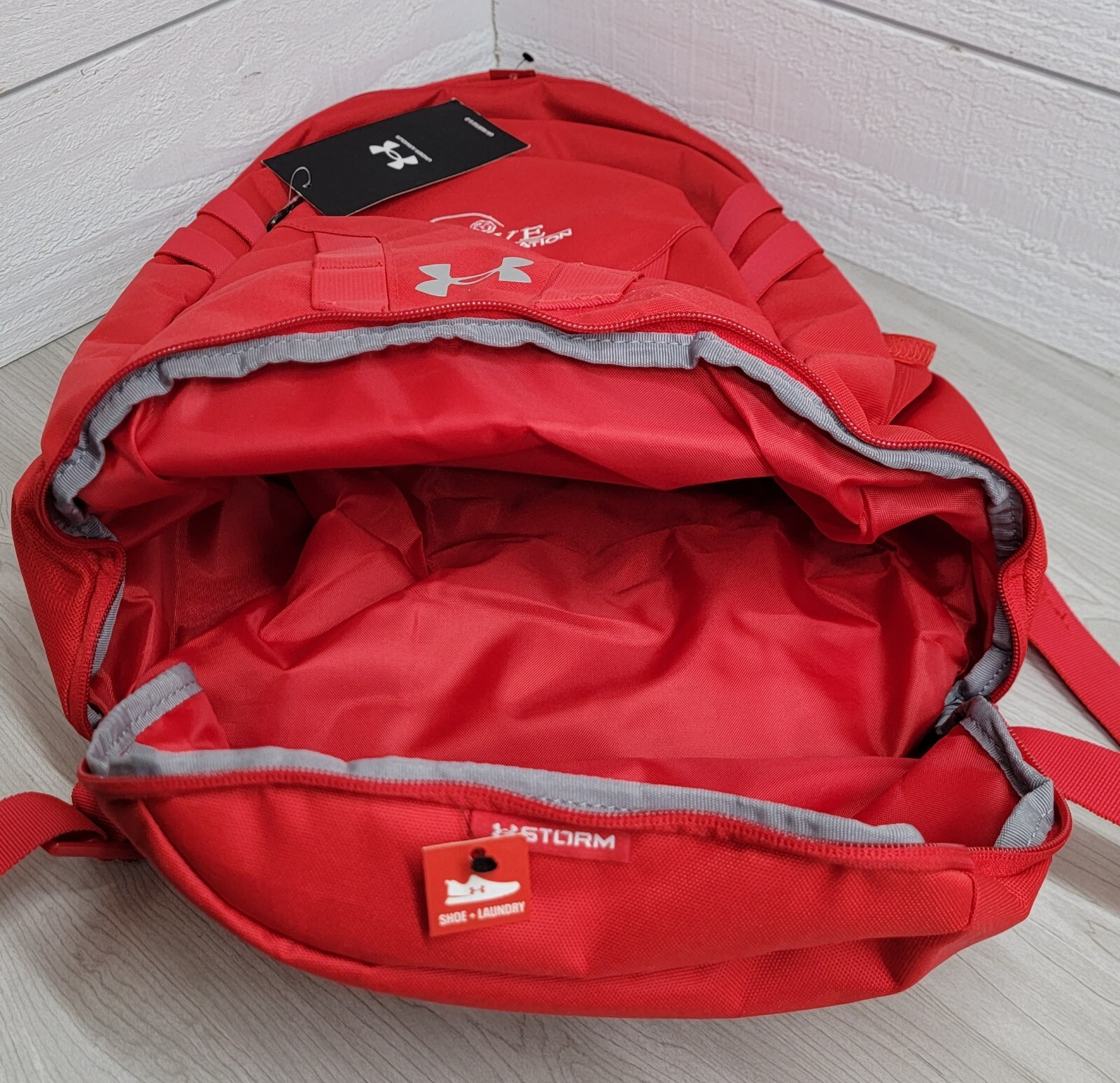 New Under Armour Storm Backpack Hustle 5.0 Adult Red Gym Sports Bag UA