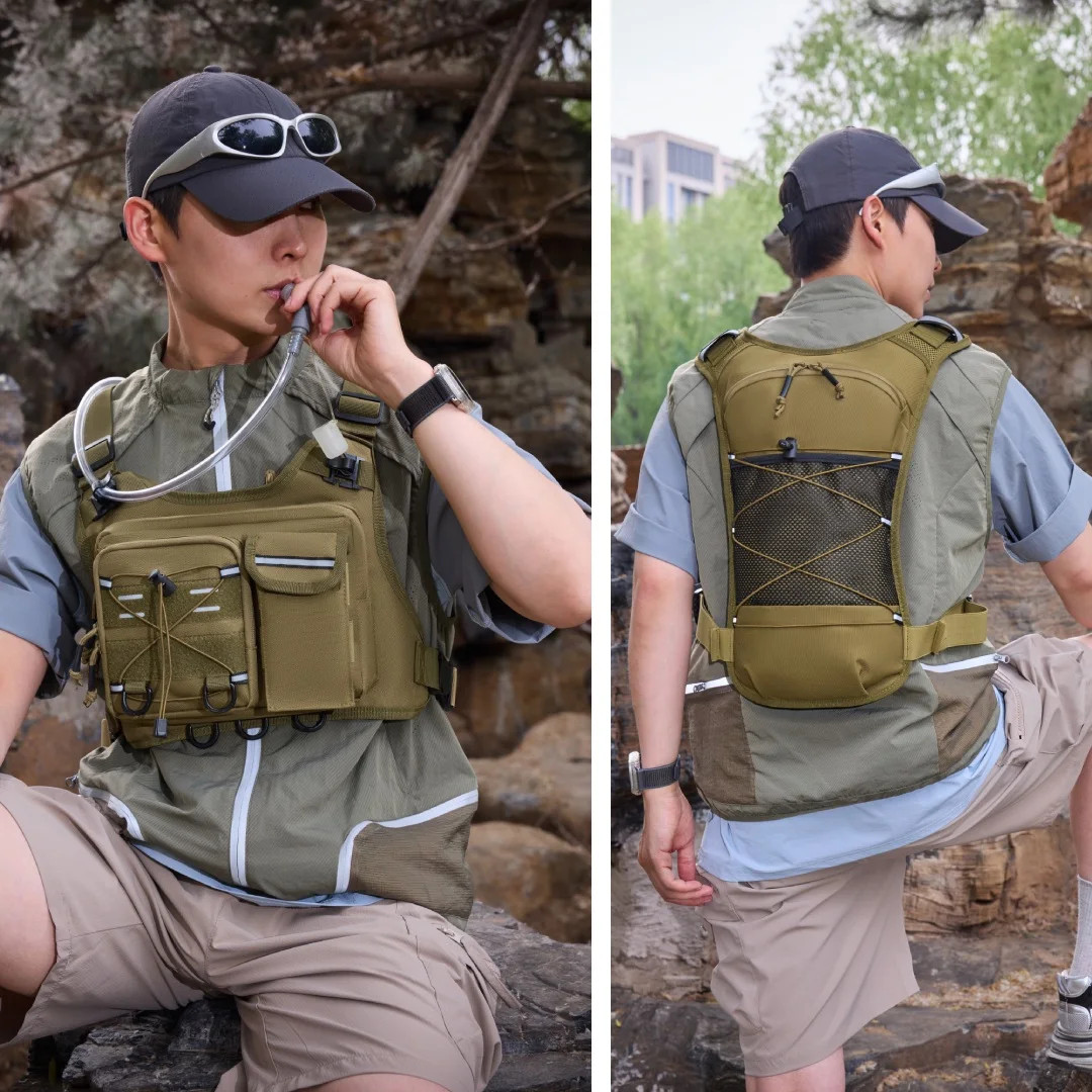Running Vest Chest Hydration Pack Outdoor Sports Backpack For Hiking Race Marath