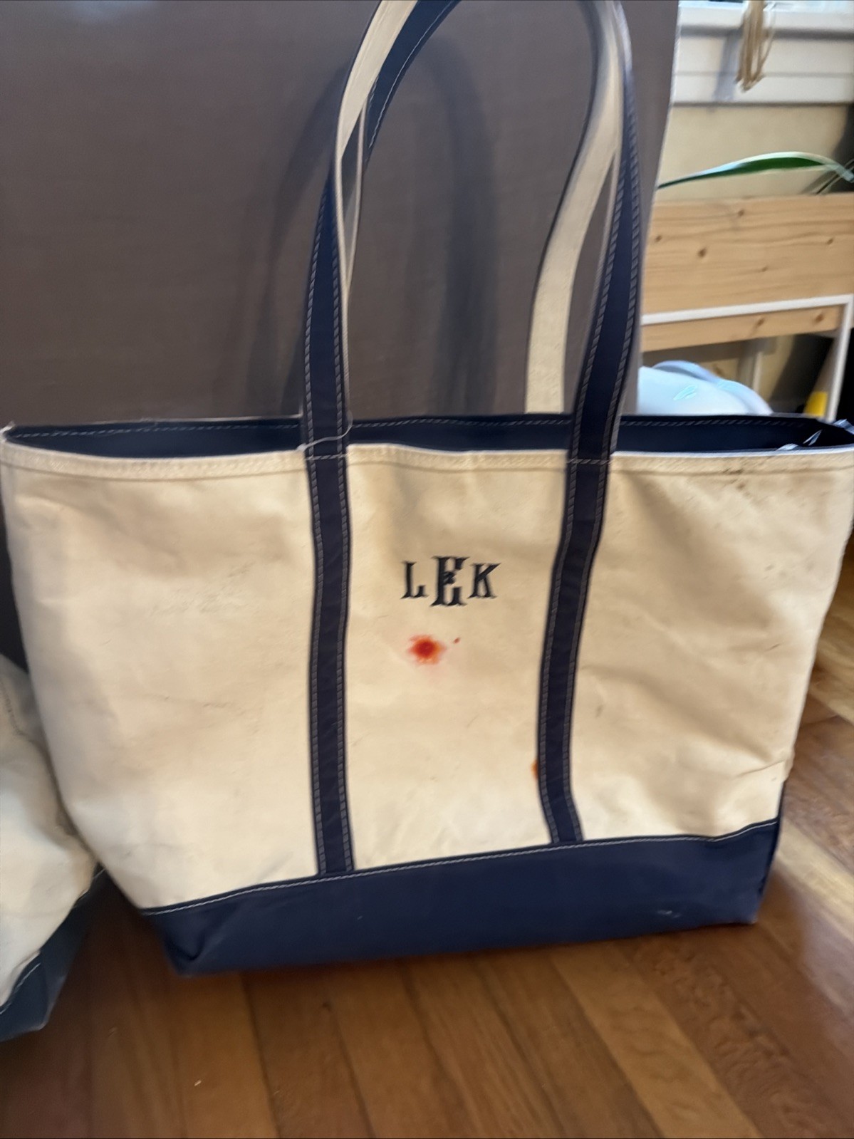 LL BEAN BOAT AND TOTE X-LARGE ZIP TOP Monogrammed