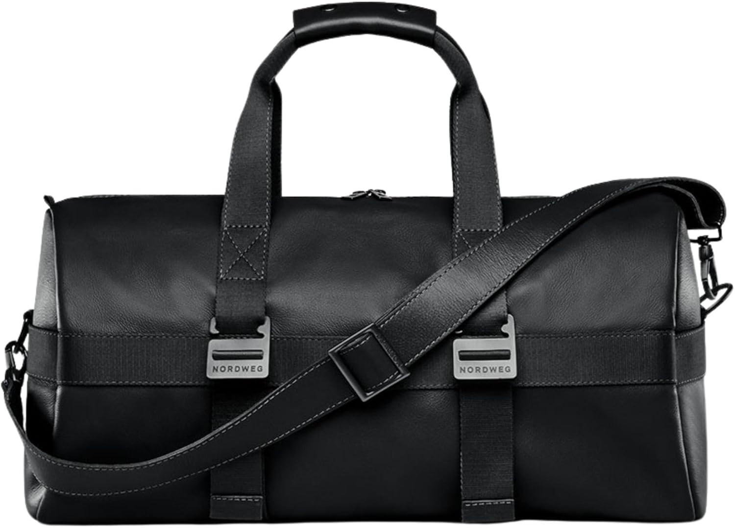Dolomites NW103 Black Leather Weekend Duffel Bag – Stylish & Durable