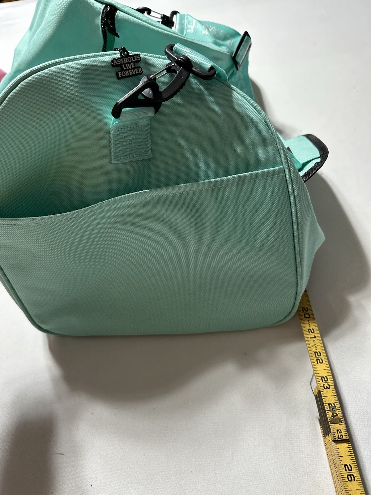 As*holes Live Forever ALF Blue Teal Long Strap Mini Baggage Duffle Bag New