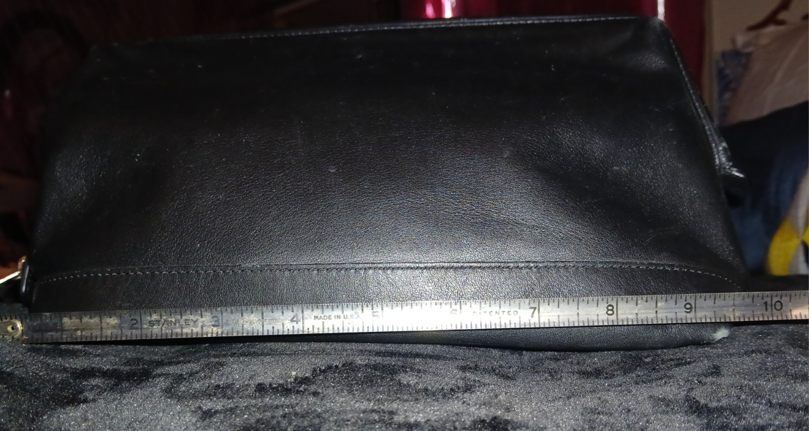 Vintage Coach C1S-5406 Black Leather Toiletry Case Dopp Kit Bag Travel