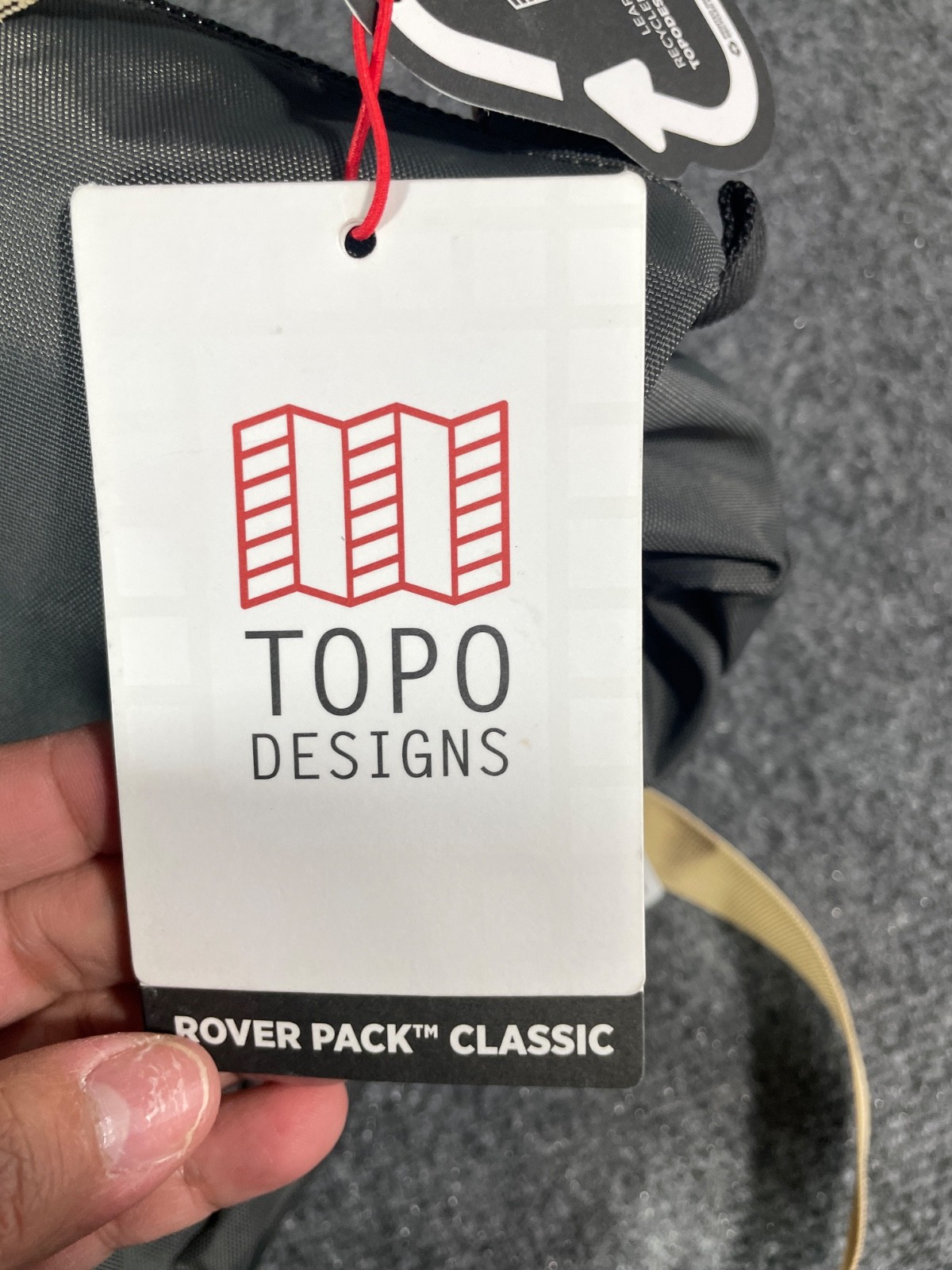 Topo Designs Rover Pack Classic Backpack Asphalt Black NWT Recycled Laptop
