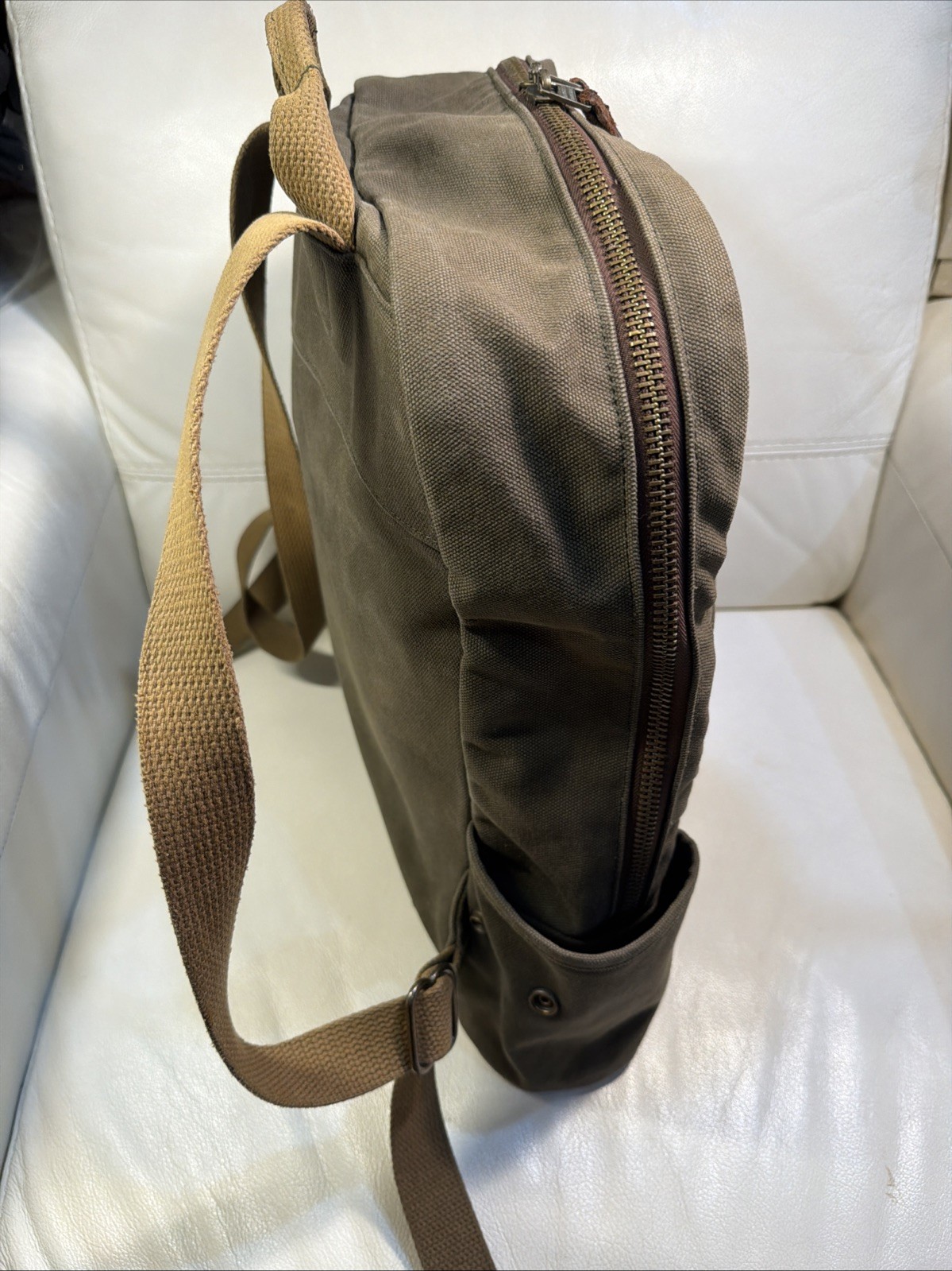 Bradley Mountain Large 17” Waxed Canvas Backpack – Field Tan – Made in the USA