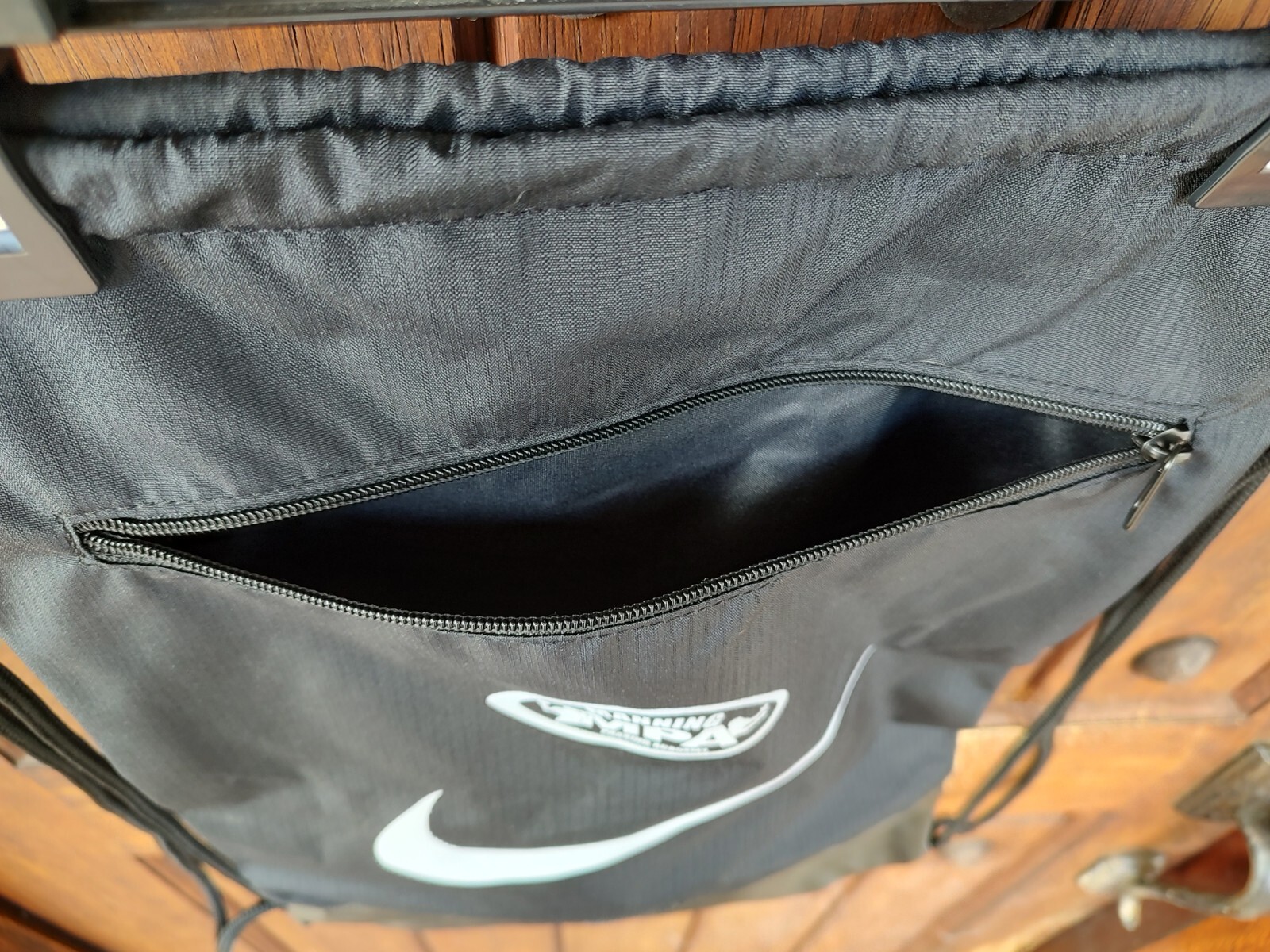 Nike MPA Drawstring Backpack Bag – Black – Manning Passing Academy 18′ x 14′