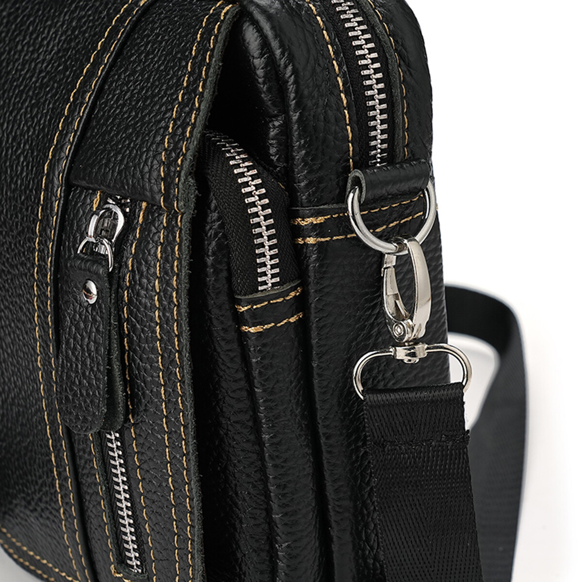 Mens Real Leather Crossbody Bags Shoulder Bag Phone Card Holder Handbags Wallet