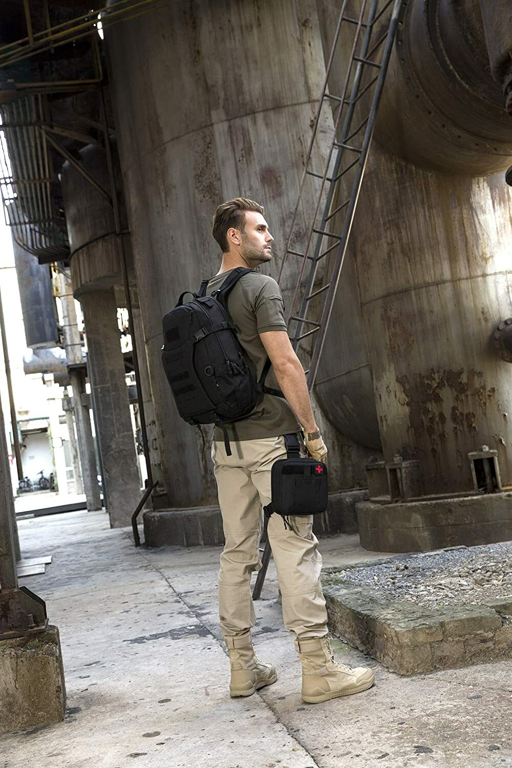 Tactical Backpack for Men Hiking Day Pack Molle Military Rucksack Waterproof 28L