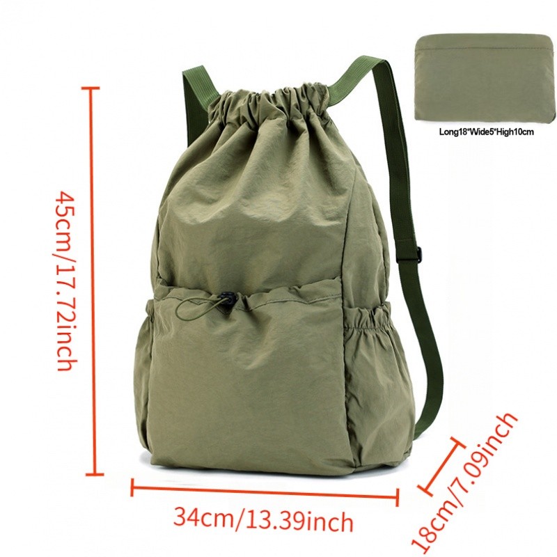 Lightweight Drawstring Backpack Waterproof Sports Gym Bag Outdoor Activities