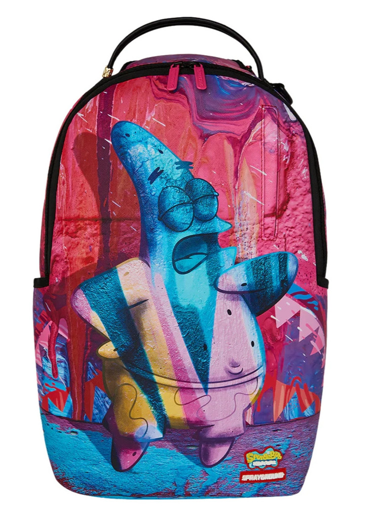 Sprayground x SpongeBob Patricasso Backpack🔥New Black Bookbag Large School Bag