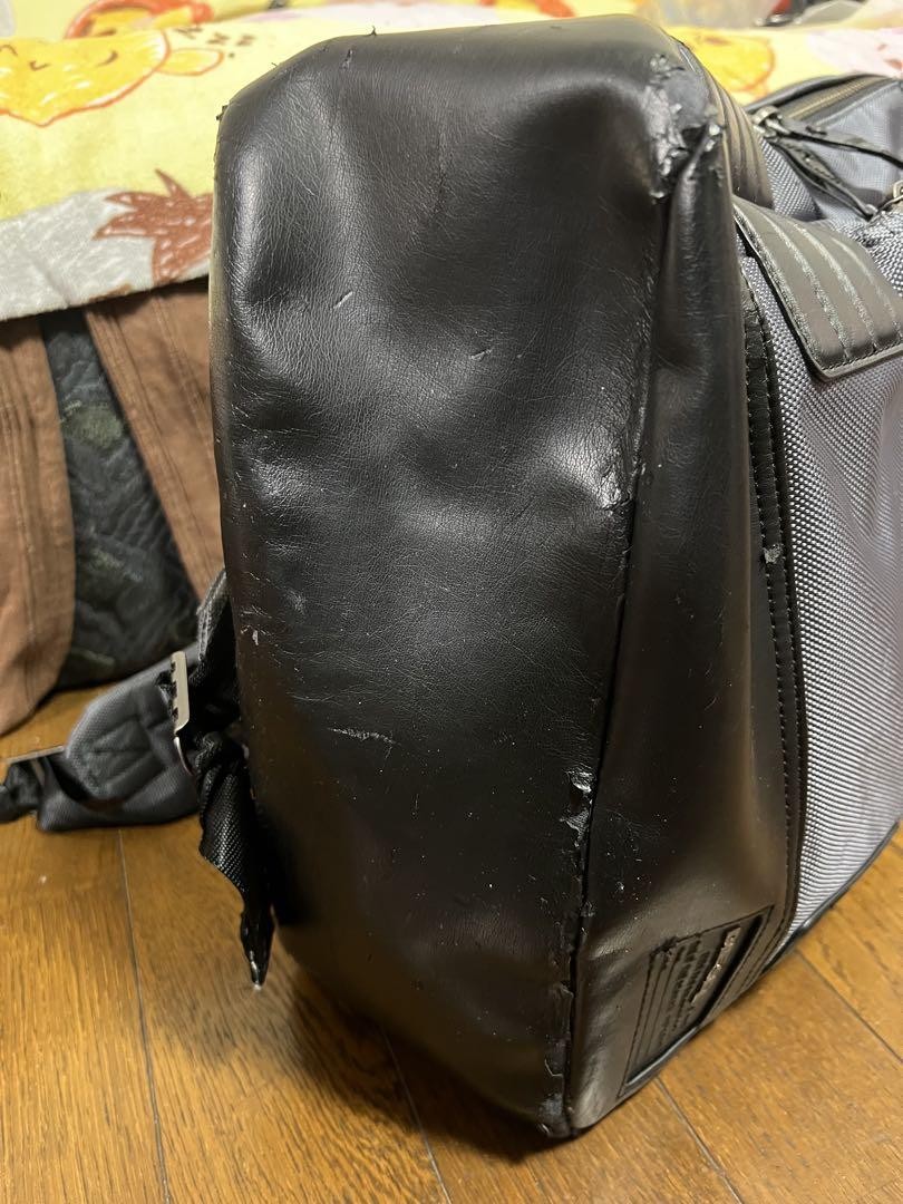 Diesel Men Gray Backpack Rucksack 28x15x40cm Nylon Synthetic leather Casual Used