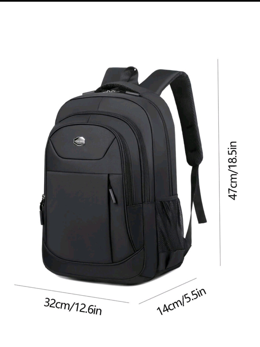 Oxford Fabric Backpack 18″ Multi-Functional School Bag High-Capacity