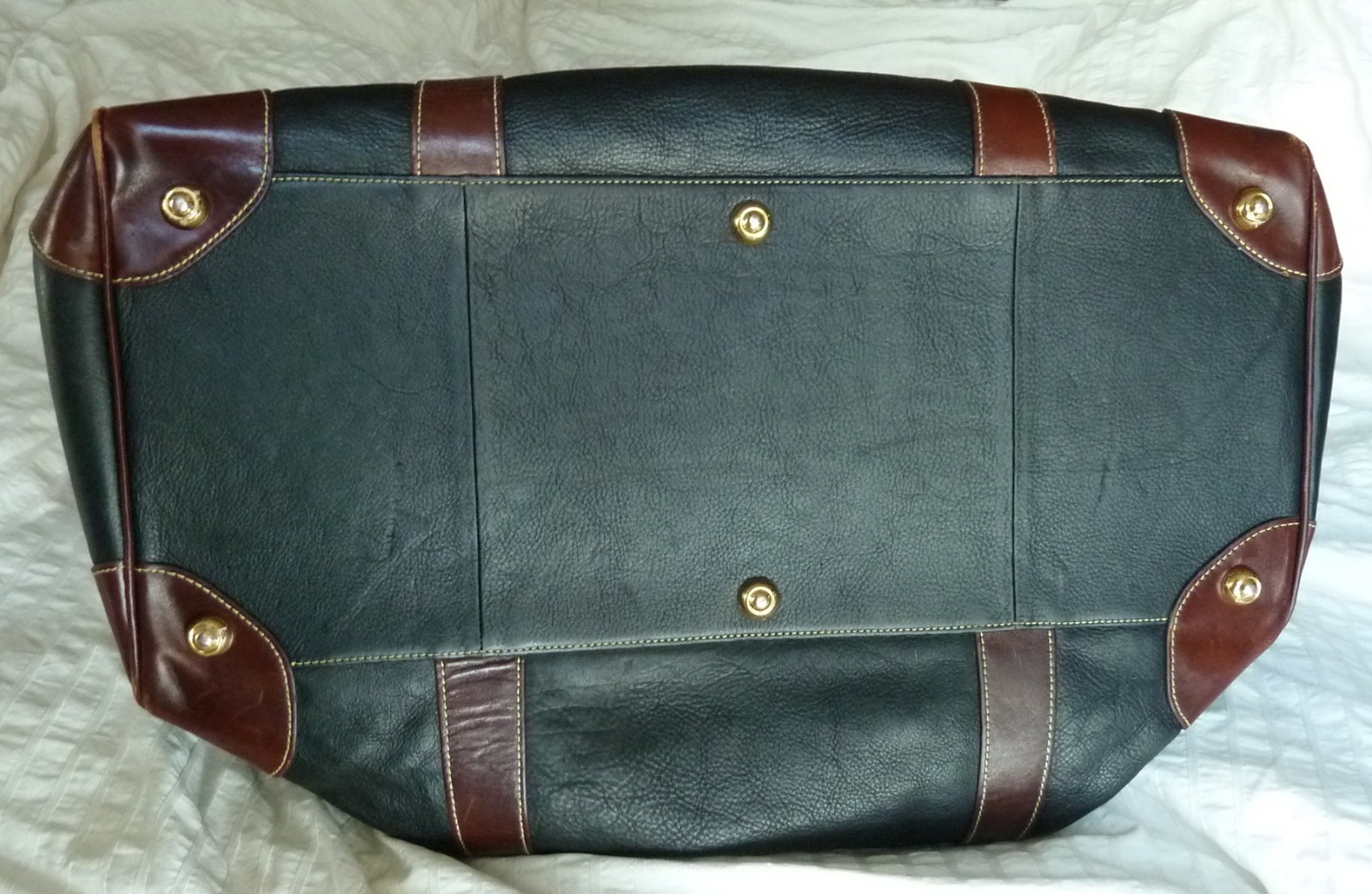 Vintage Mila Paoli Pebble Leather Doctor’s Bag Weekender Overnight Large Duffle