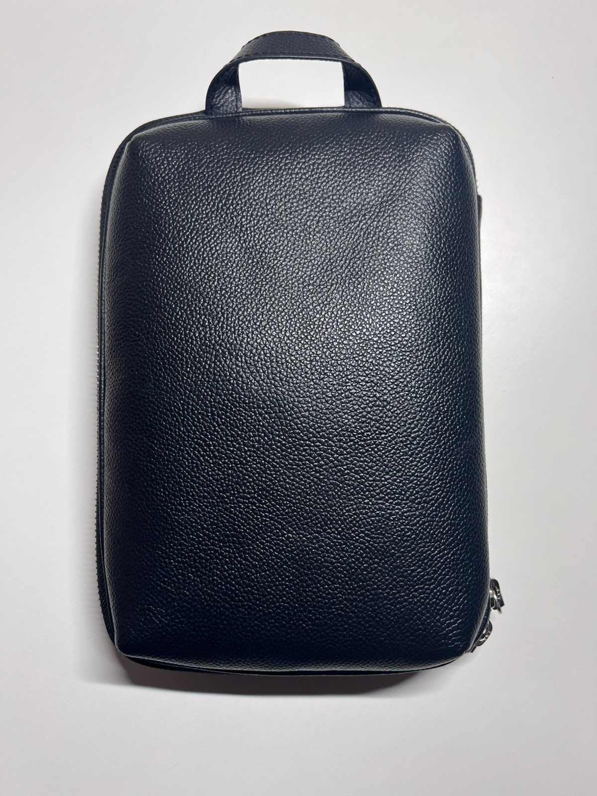 Business Leather Factory Genuine Leather Gadget Pouch Black Tech Organizer Japan