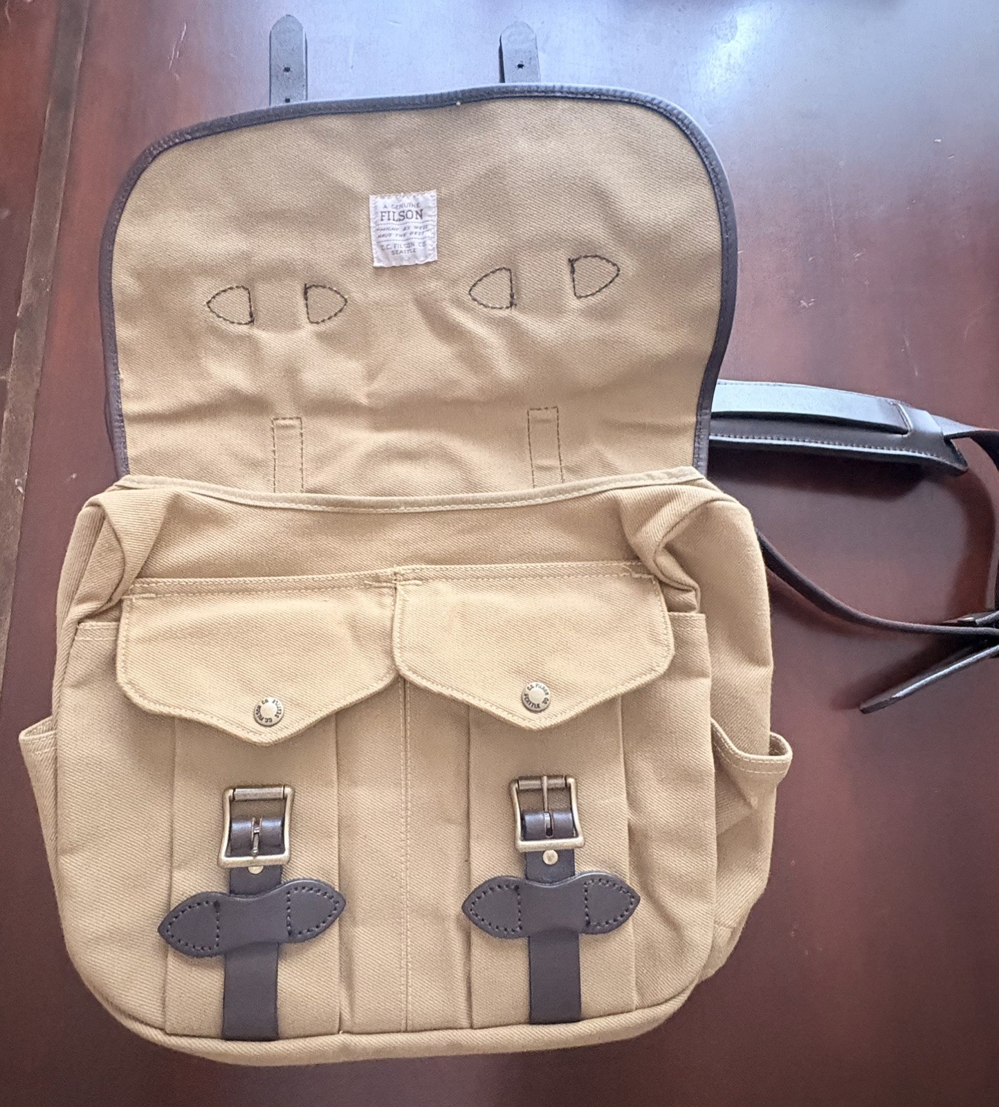 Filson Rugged Twill Medium Field Bag – Tan – Style 232 – Made in USA – DISCONTIN