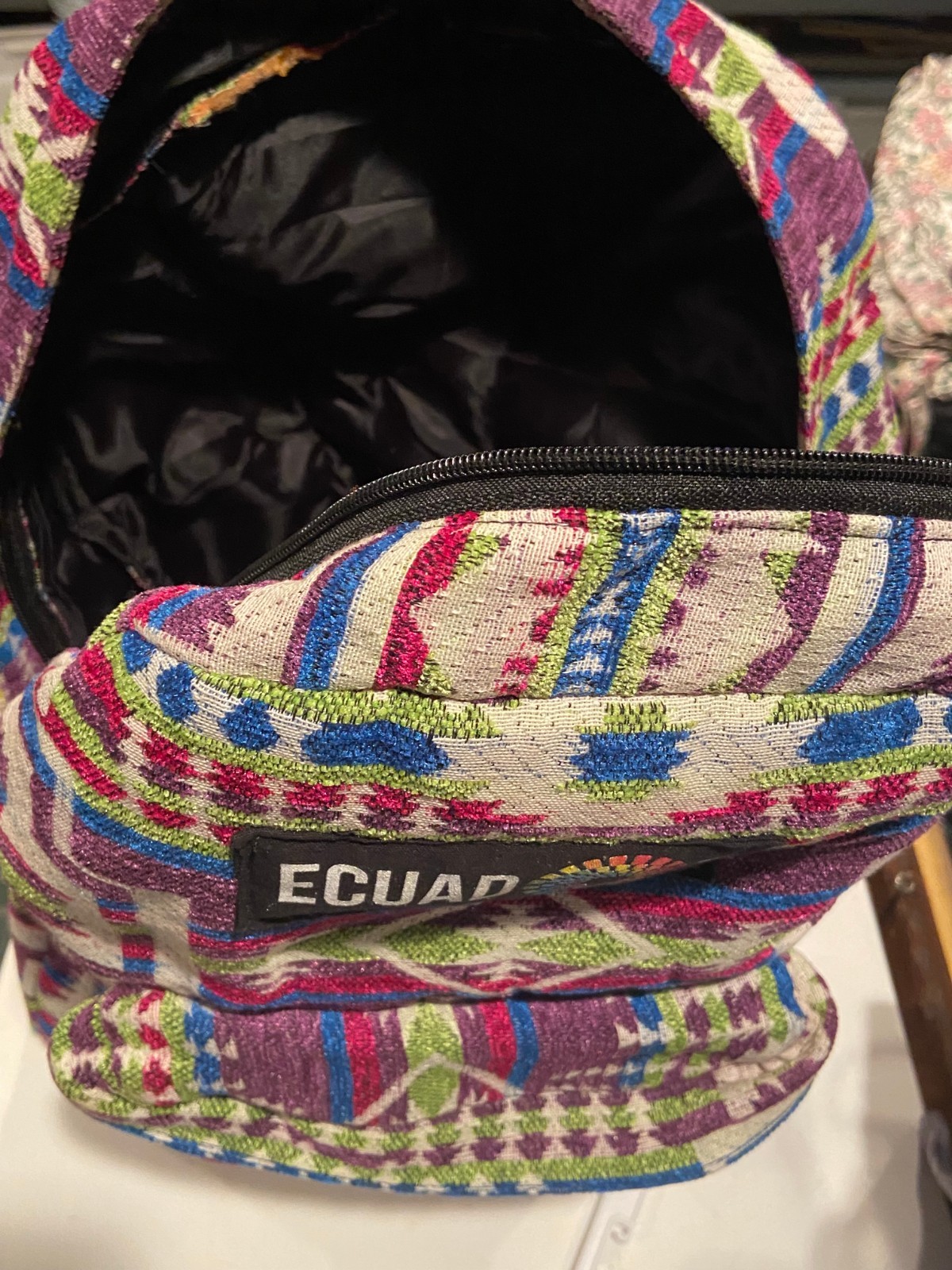 Ecuador Colorful Backpack w/Adjustable Straps 18″ X 12″X 5″ *Pre-Owned* s2