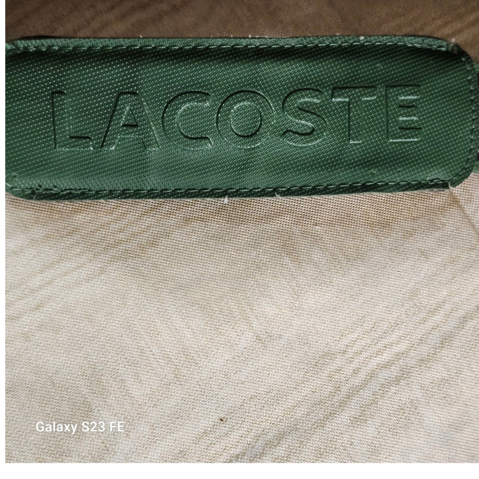 Lacoste Messenger Bag Black Green Canvas Crossbody Laptop Satchel Vintage Sport