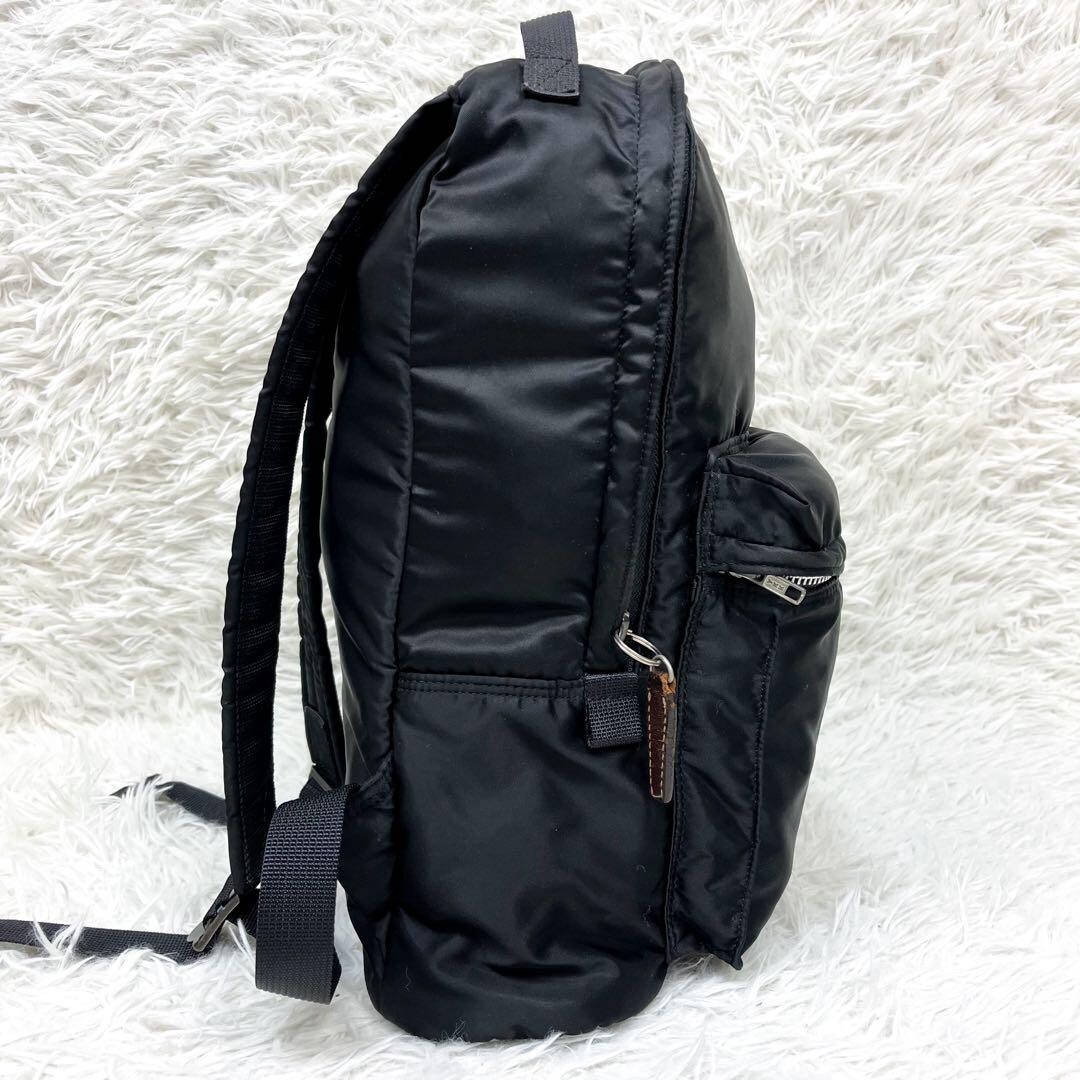 PORTER Tanker Backpack Black Nylon Japan Made Zip Repair 38cm Mens Bag Retrofit