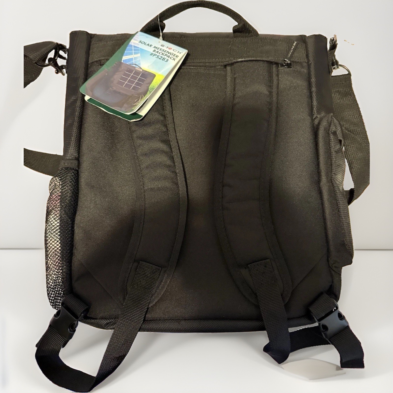 Preferred Nation P5283 Solar Messenger/Backpack Black OSFA