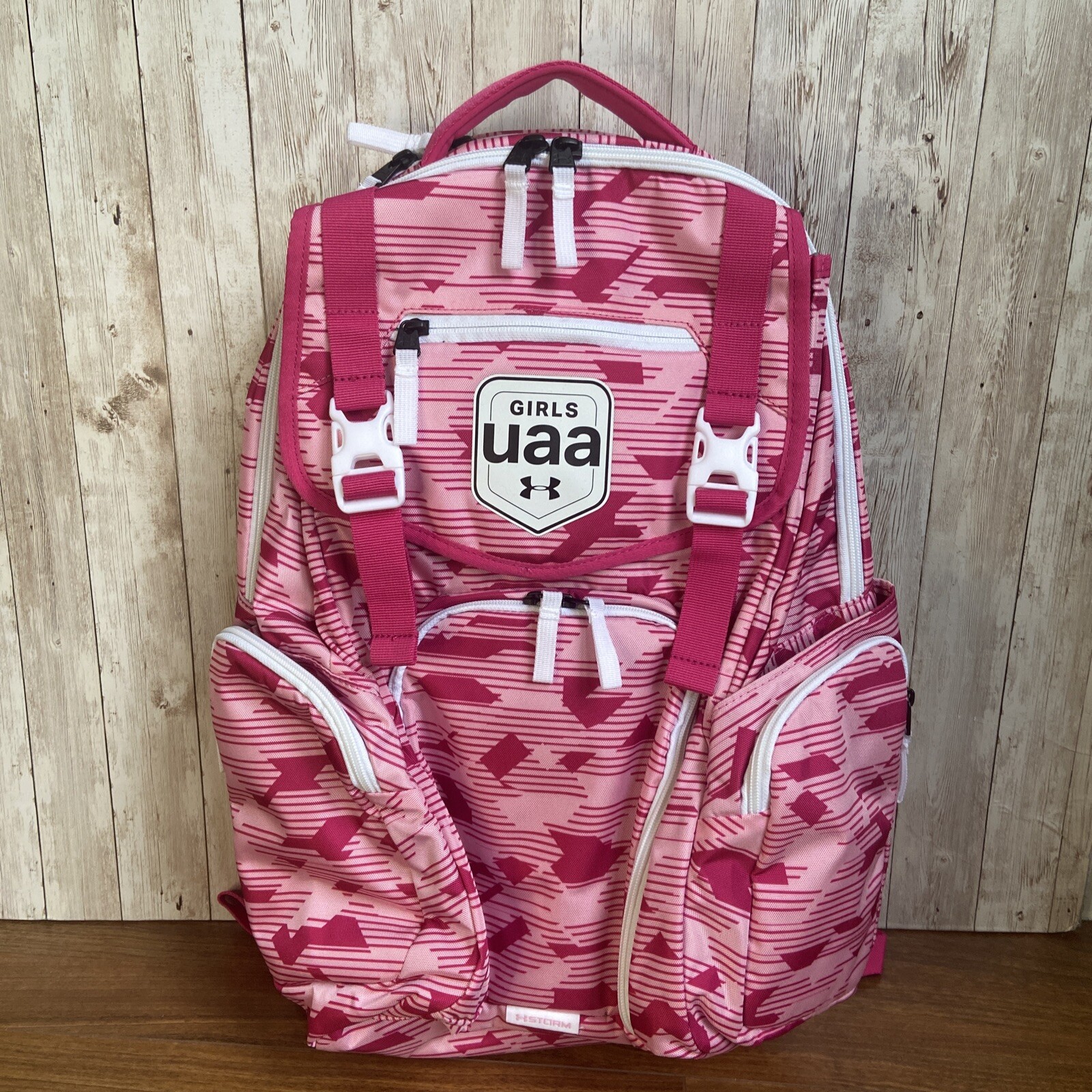 NEW Under Armour UAA UA Contain 4.0 Backpack Bag Pink Girls Basketball