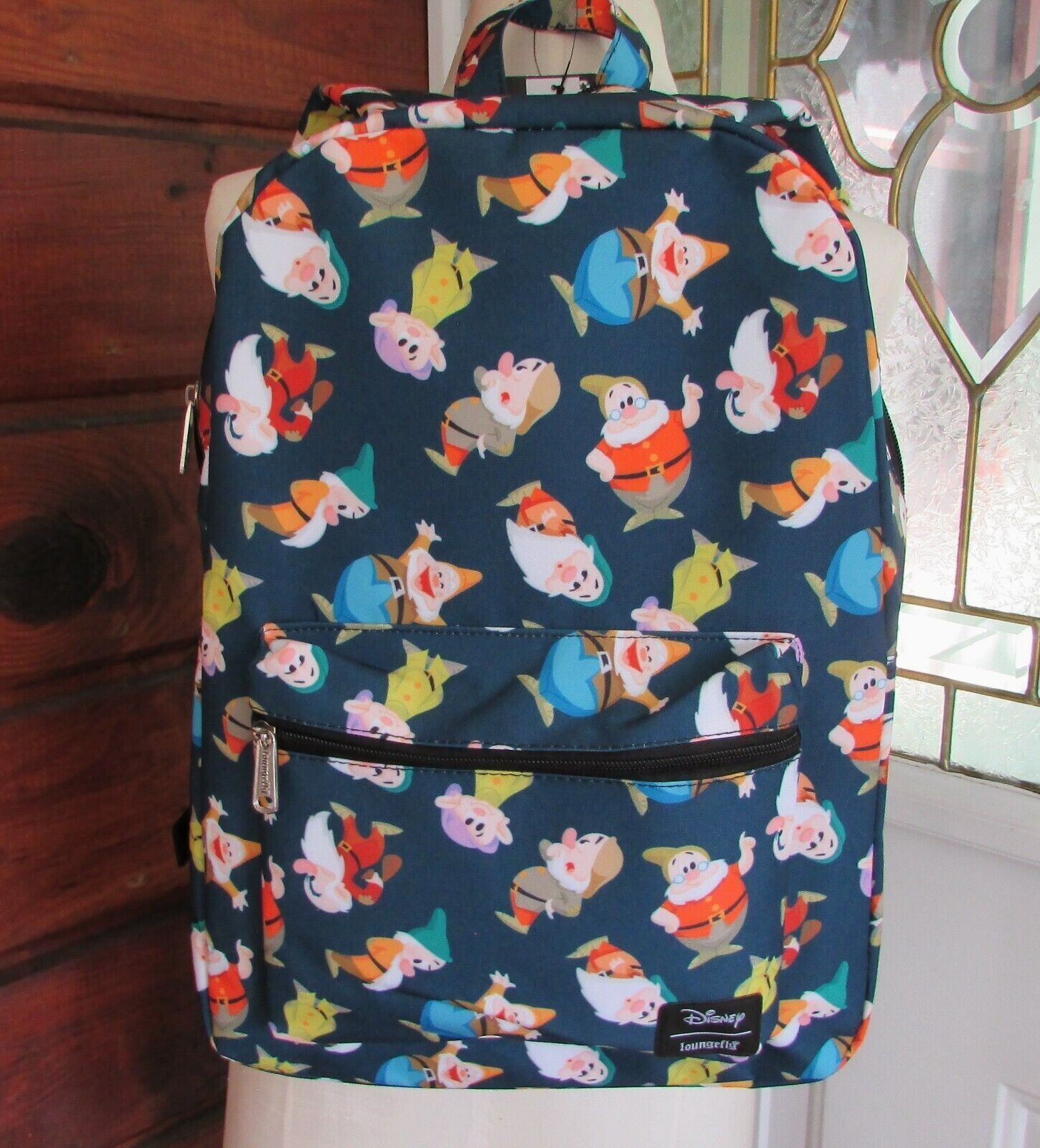 Disney Loungefly Seven Dwarfs Backpack Large School Travel Bag NWT