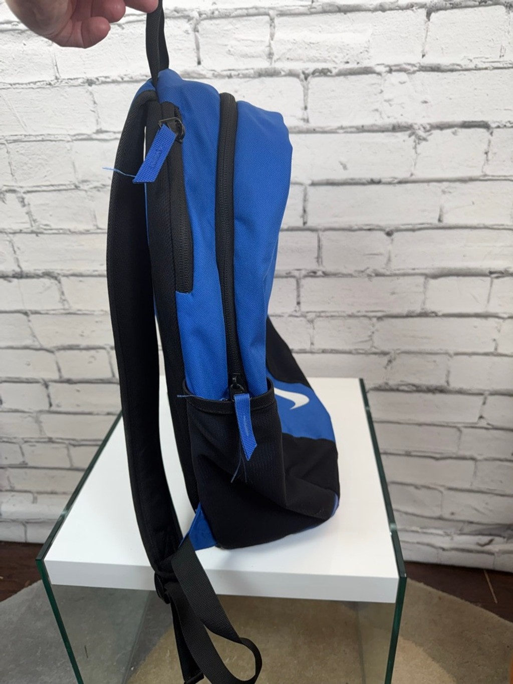 Nike Backpack Academy Blue Black Backpack Gym Bag 19x13x4 in Book Bag