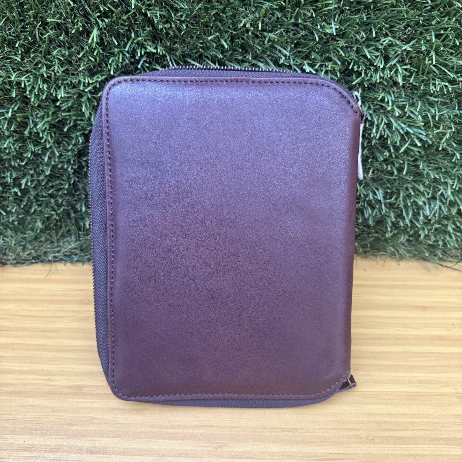 Leather Tech Organizer-Brown