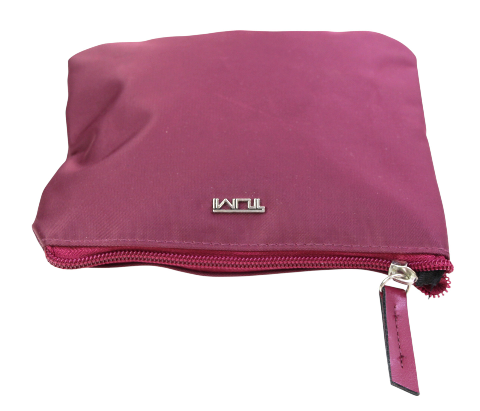 Tumi for DELTA MAGENTA NYLON CANVAS ZIP TOILETRY CASE SHAVING TRAVEL KIT EMPTY