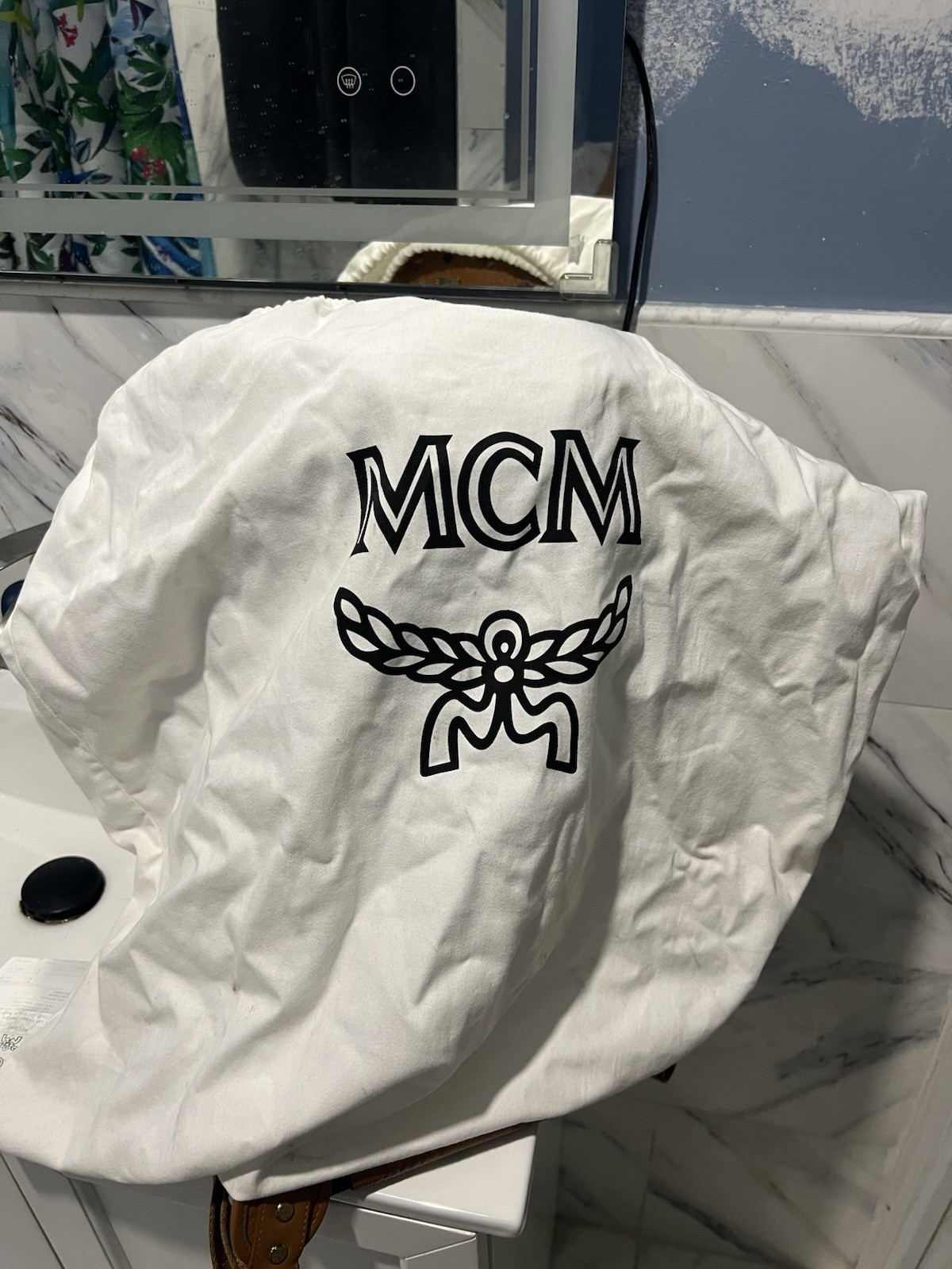 MCM Backpack Medium VISETOS COGNAC 100% Authentic W/RECEIPT