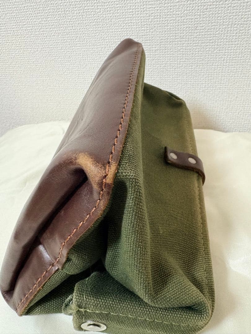 BillyKirk Oiled Canvas Leather Bag Men’s Vintage Crossbody Olive Made in USA
