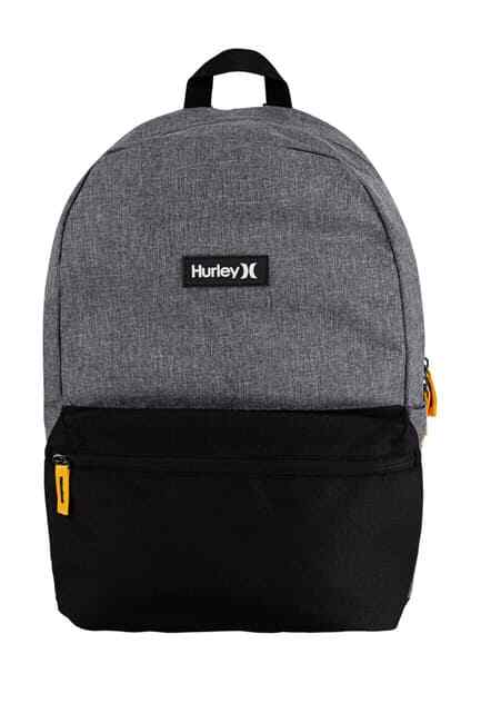 Hurley Aerial Colorblock Backpack Gray Black 12x6x18″ NEW NWT