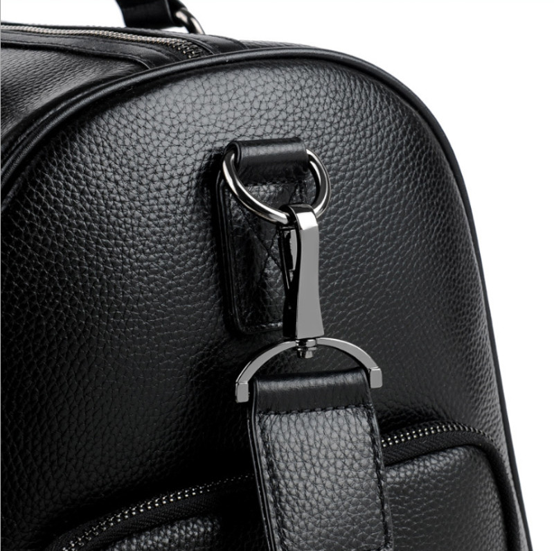 US New Men Leather Duffel Shoulder Bag Large Travel Overnight Luggage Handbag