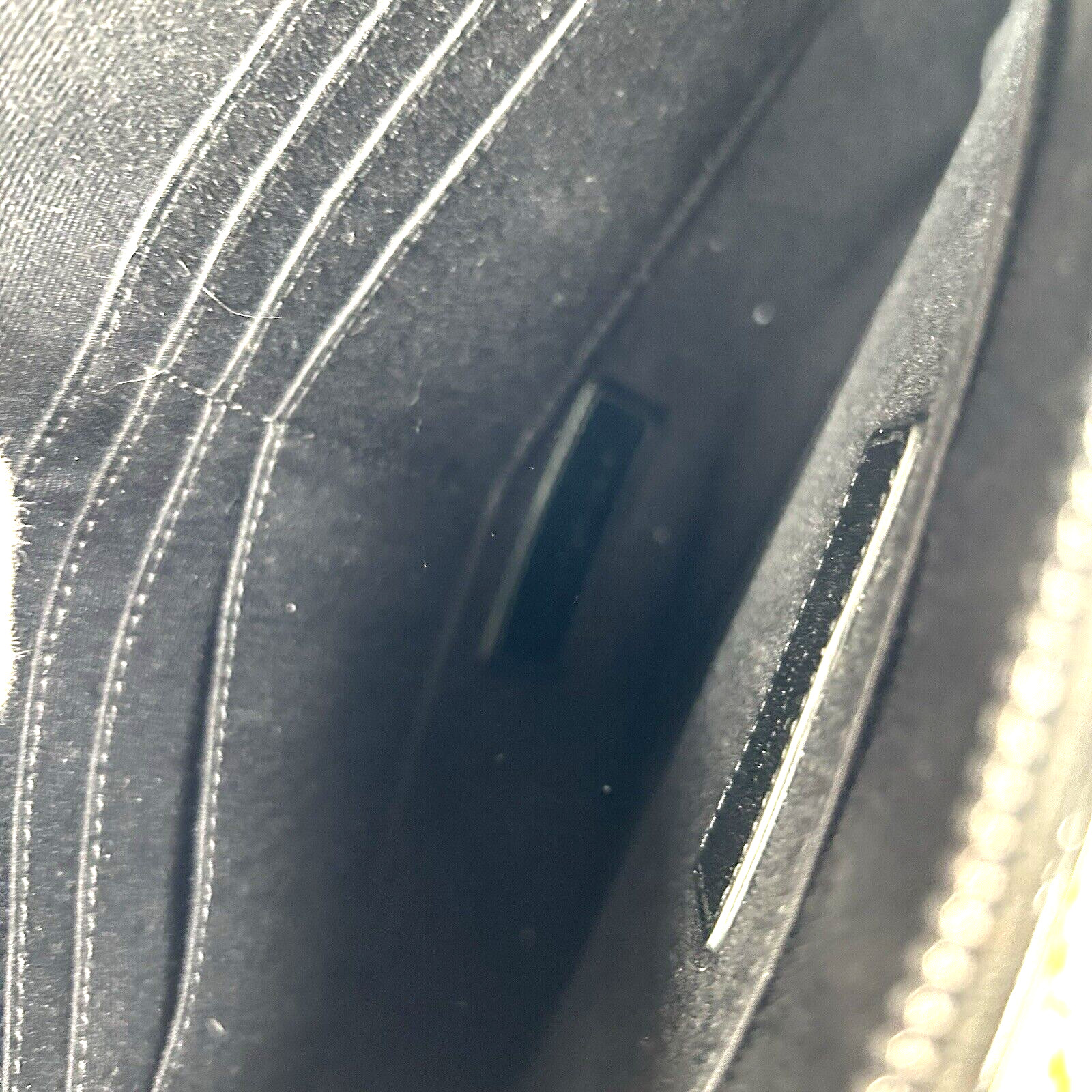 Saint Laurent Paris Second Clutch Bag iPad case Purse Leather Black
