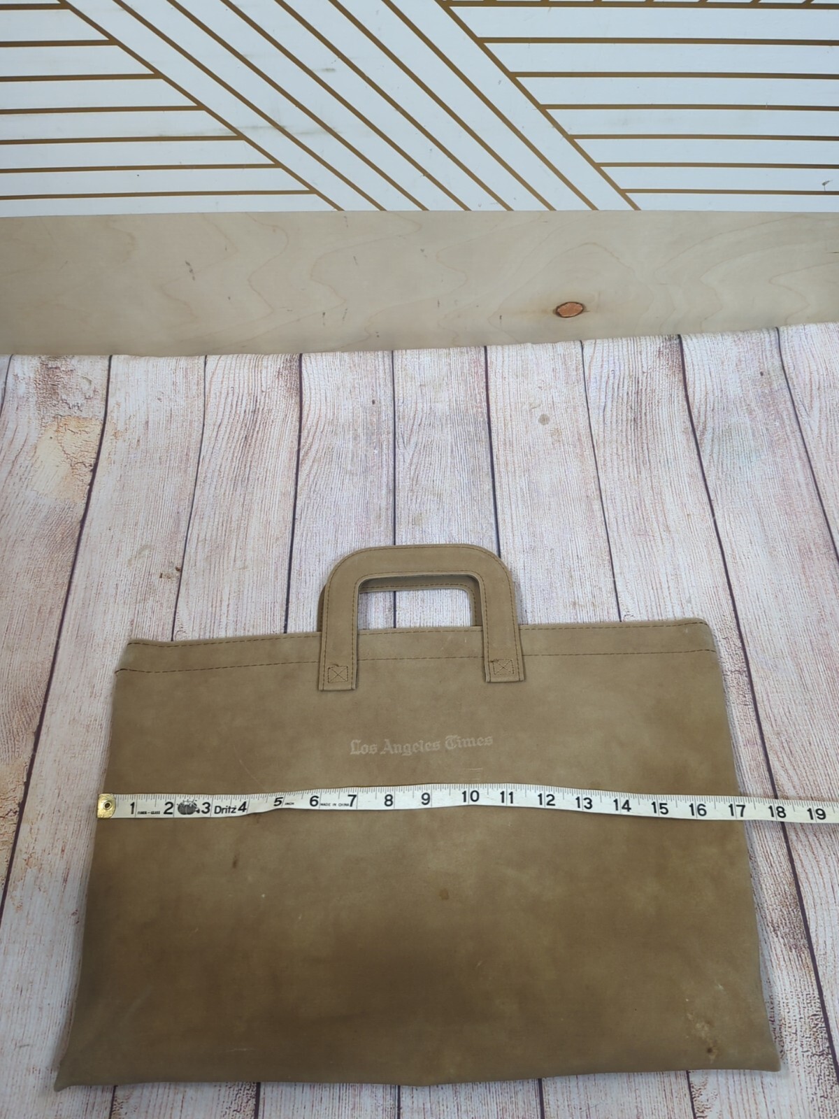 LOS ANGELES TIMES Hazel Document Briefcase Portfolio Bag Attaché Faux Nubuck