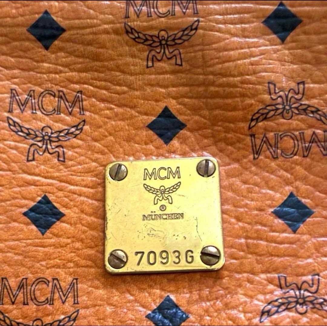 MCM Clutch Second Bag Small Logo Leather Brown Unisex Men’s USED FROM JAPAN