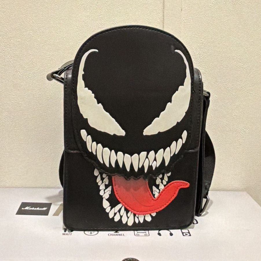 Loungefly Venom Graphic Print Crossbody Bag Magnetic Closure Adjustable Strap