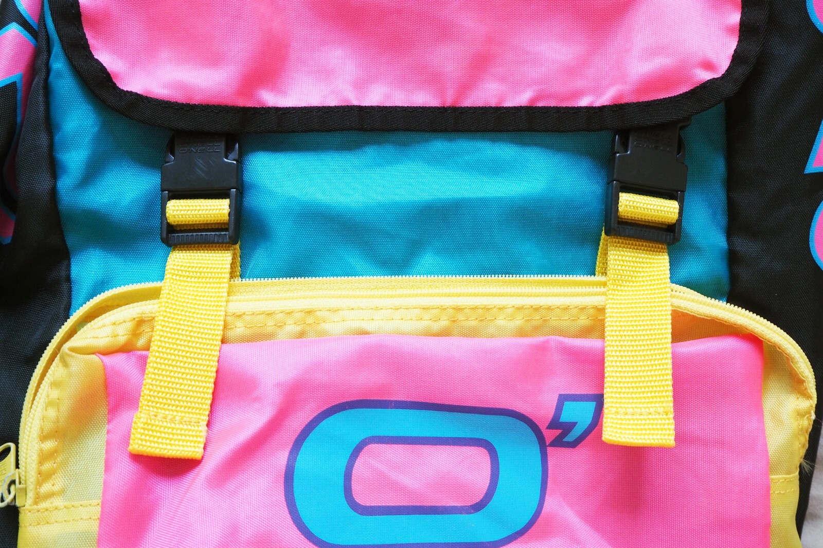 Vintage O’NEILL Backpack multicolor bag 90s big logo school bag bright