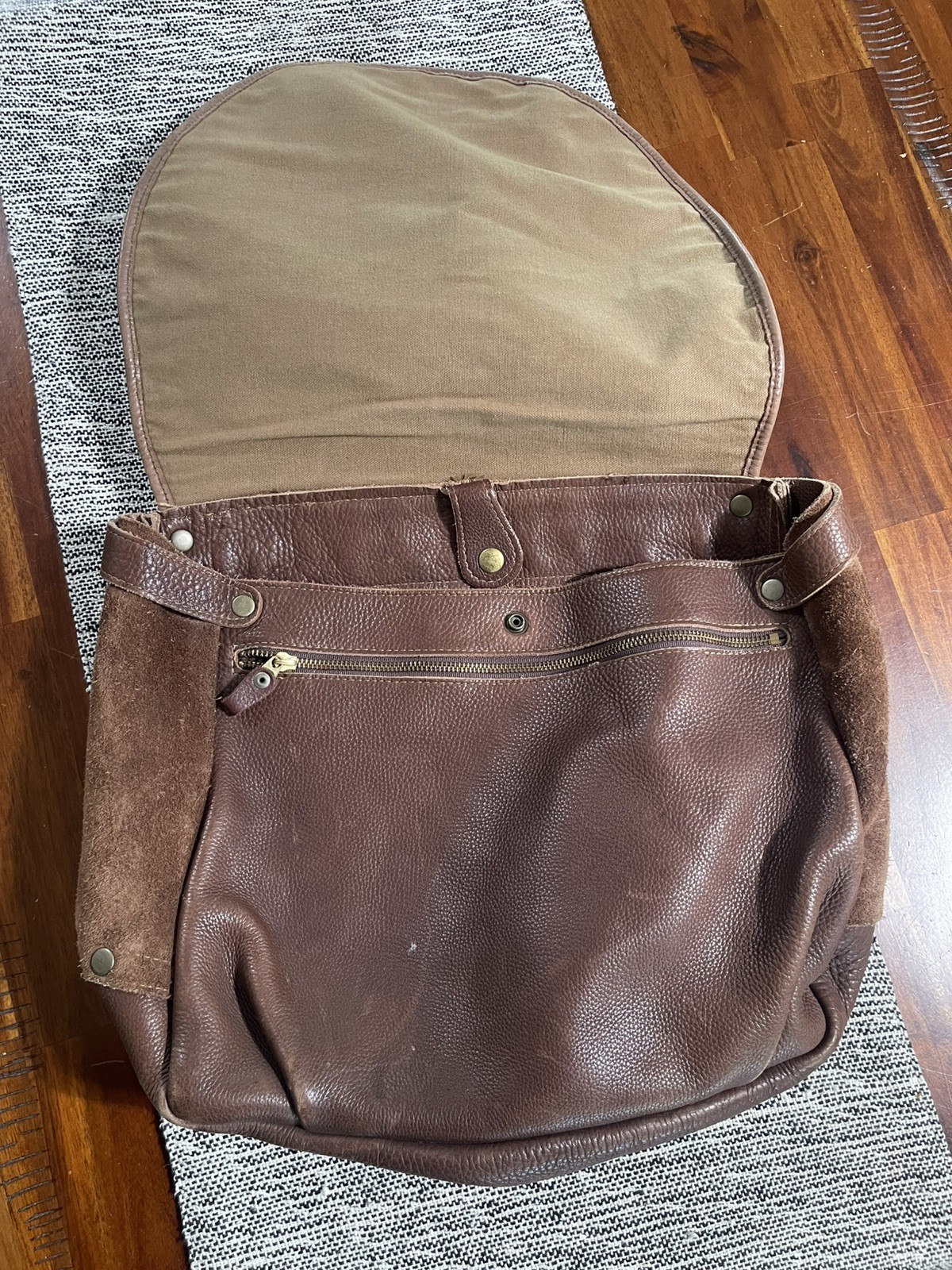 Will Leather Goods Oaxacan Wool & Leather Messenger Postal Bag