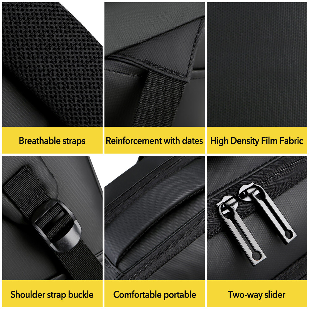Men Multifunctional 15.6 Inch Laptop Backpack Travel Business USB Notebook Bag
